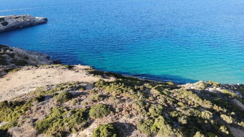 Plaka bei Chania Kreta, Plaka: Erstklassiges Strandgrundstück mit Panoramablick zu verkaufen Grundstück kaufen